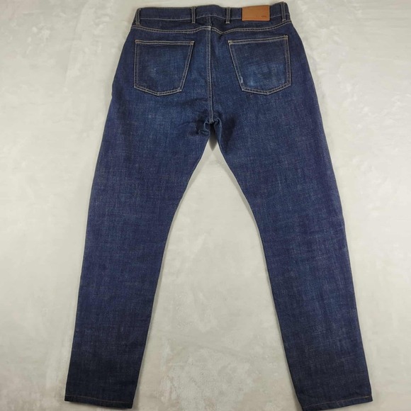 Taylor Stitch Jeans Men's 33 Blue Denim Slim Mid Rise Button Fly Casual Comfort - Picture 8 of 14